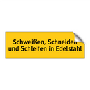 Schweißen, Schneiden und Schleifen in Edelstahl