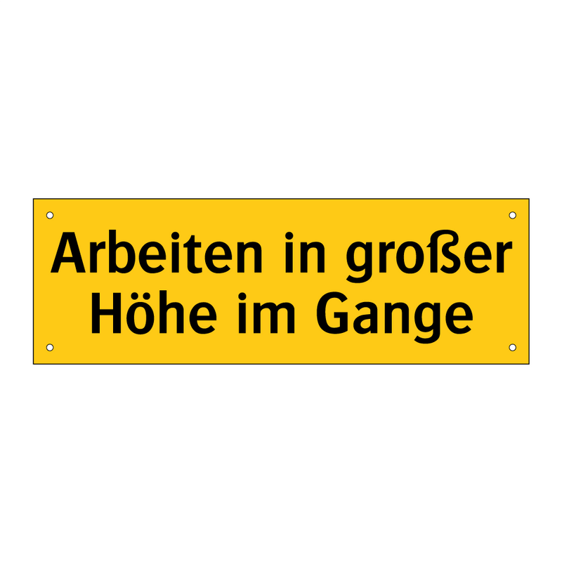 Arbeiten in großer Höhe im Gange