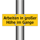 Arbeiten in großer Höhe im Gange
