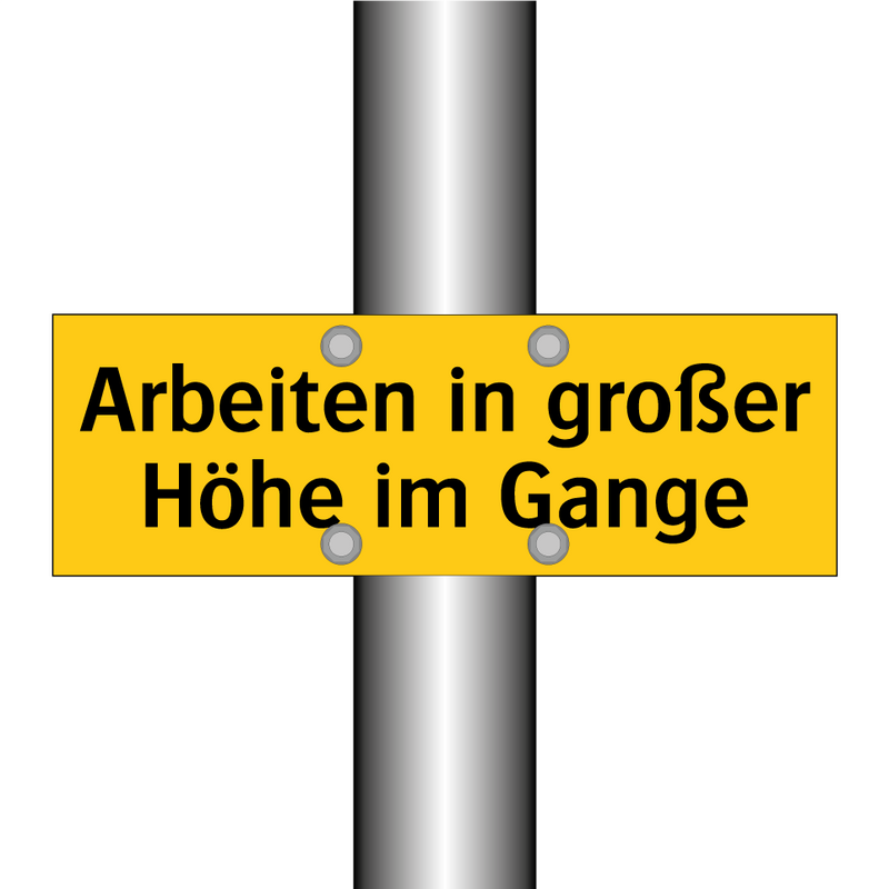 Arbeiten in großer Höhe im Gange