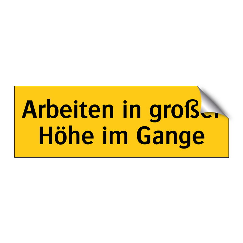 Arbeiten in großer Höhe im Gange