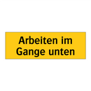 Arbeiten im Gange unten