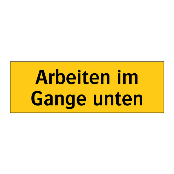 Arbeiten im Gange unten