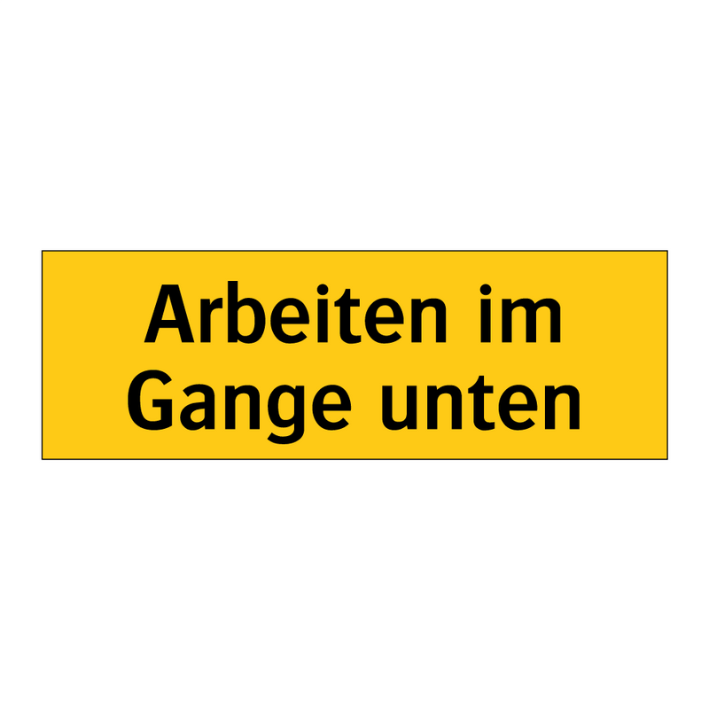 Arbeiten im Gange unten