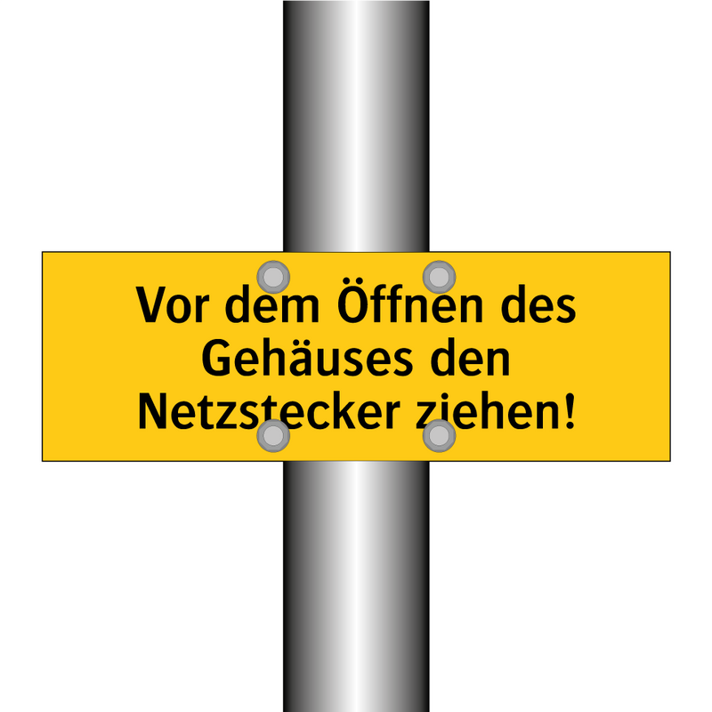 Vor dem Öffnen des Gehäuses den Netzstecker ziehen!