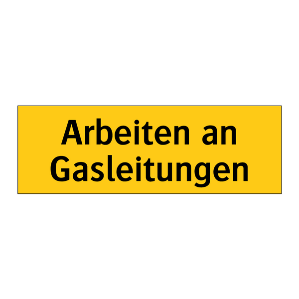 Arbeiten an Gasleitungen