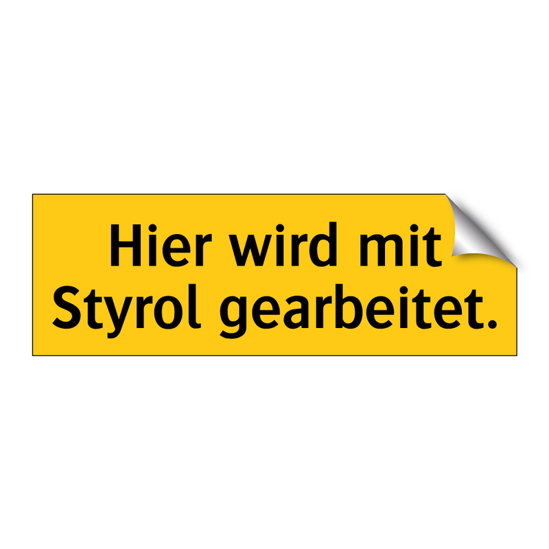 Hier wird mit Styrol gearbeitet.
