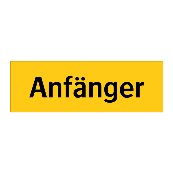 Anfänger
