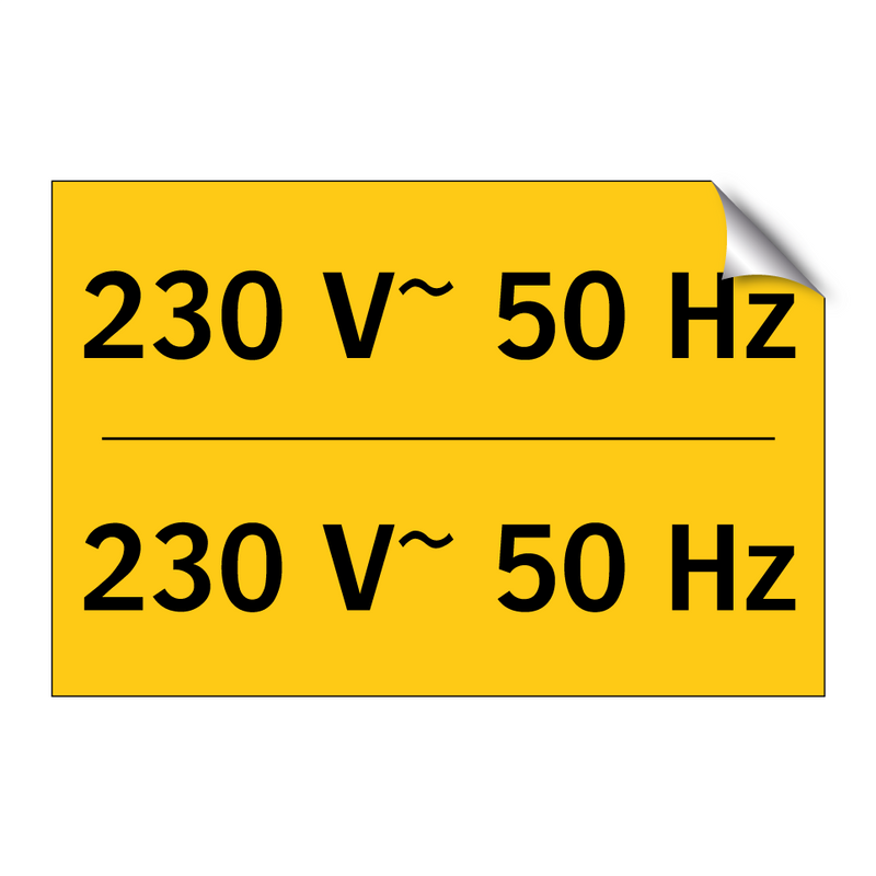 230 V~ 50 Hz - 230 V~ 50 Hz