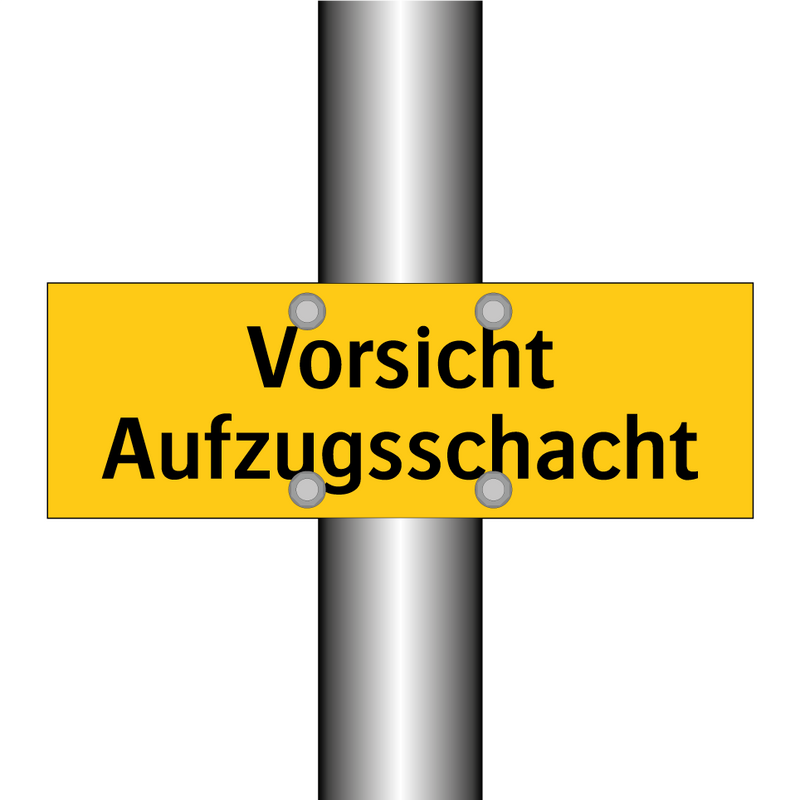 Vorsicht Aufzugsschacht