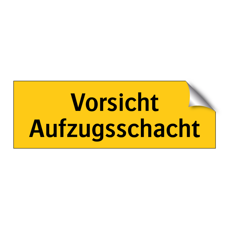Vorsicht Aufzugsschacht