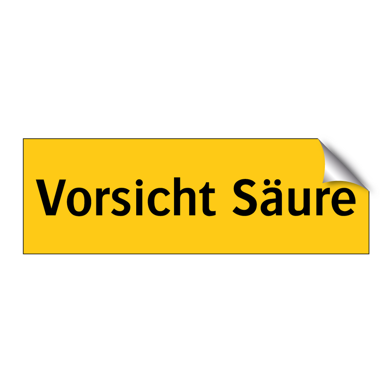 Vorsicht Säure