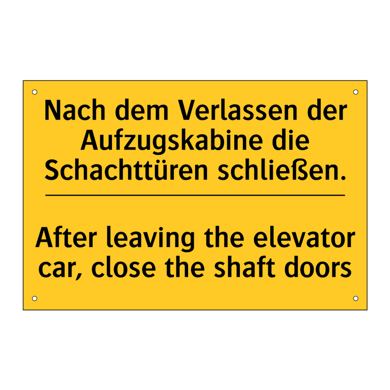Nach dem Verlassen der Aufzugskabine /.../ - After leaving the elevator car, /.../
