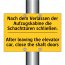 Nach dem Verlassen der Aufzugskabine /.../ - After leaving the elevator car, /.../