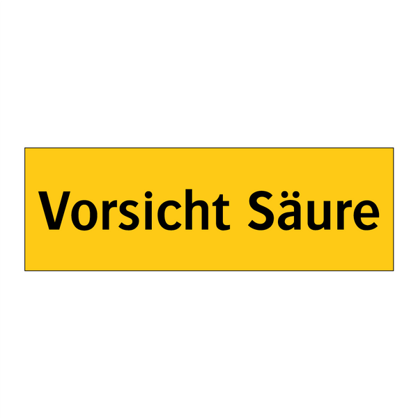 Vorsicht Säure