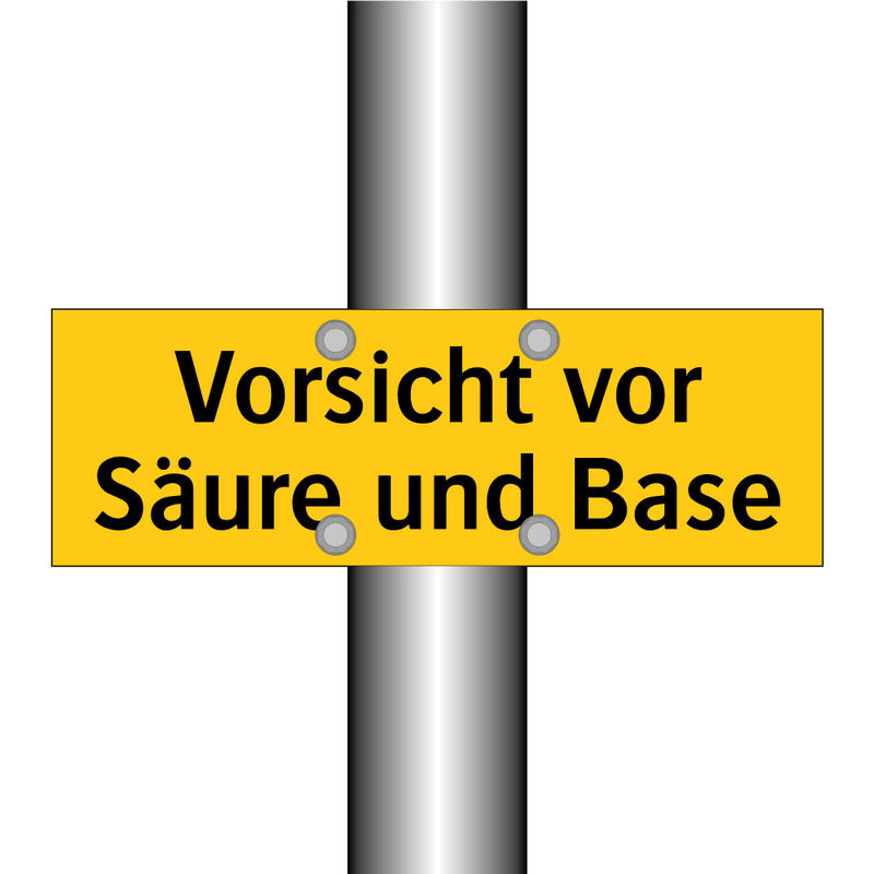 Vorsicht vor Säure und Base