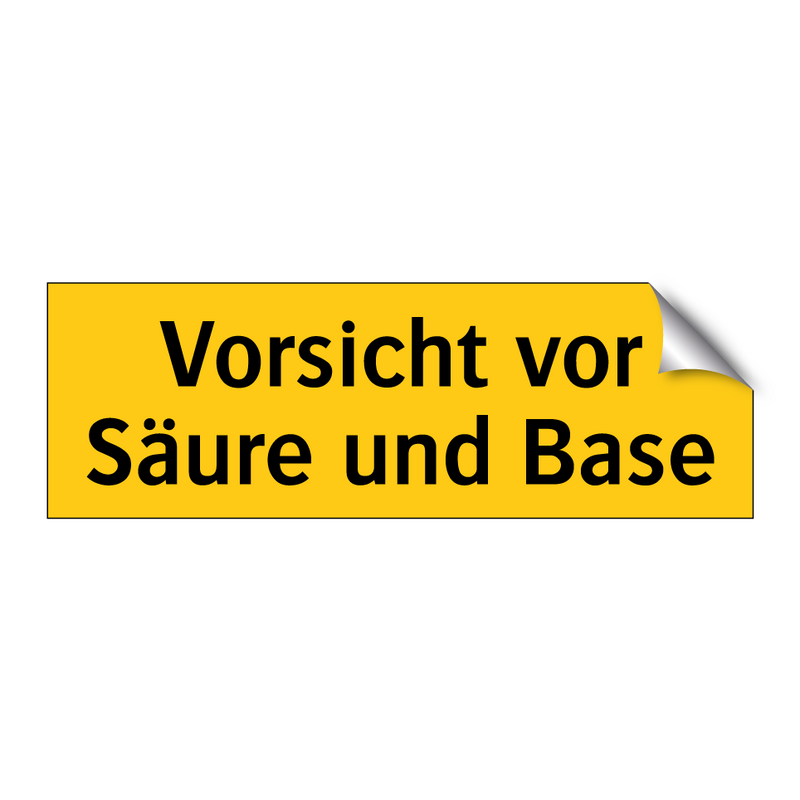 Vorsicht vor Säure und Base