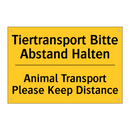 Tiertransport Bitte Abstand Halten/.../ - Animal Transport Please Keep Distance/.../
