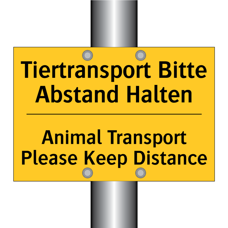 Tiertransport Bitte Abstand Halten/.../ - Animal Transport Please Keep Distance/.../