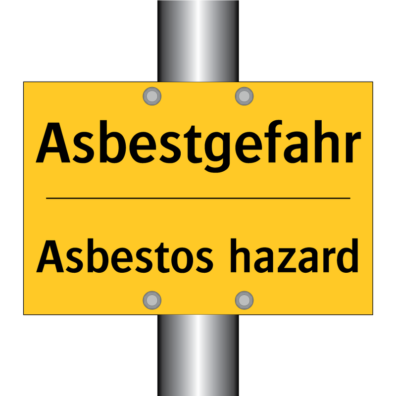 Asbestgefahr - Asbestos hazard