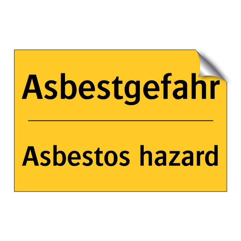 Asbestgefahr - Asbestos hazard