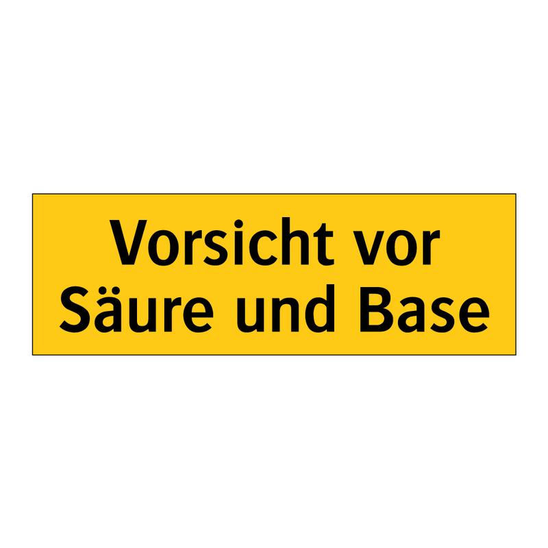 Vorsicht vor Säure und Base