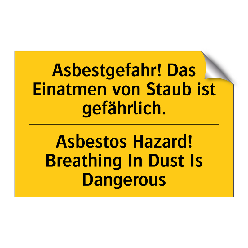 Asbestgefahr! Das Einatmen von /.../ - Asbestos Hazard! Breathing In /.../