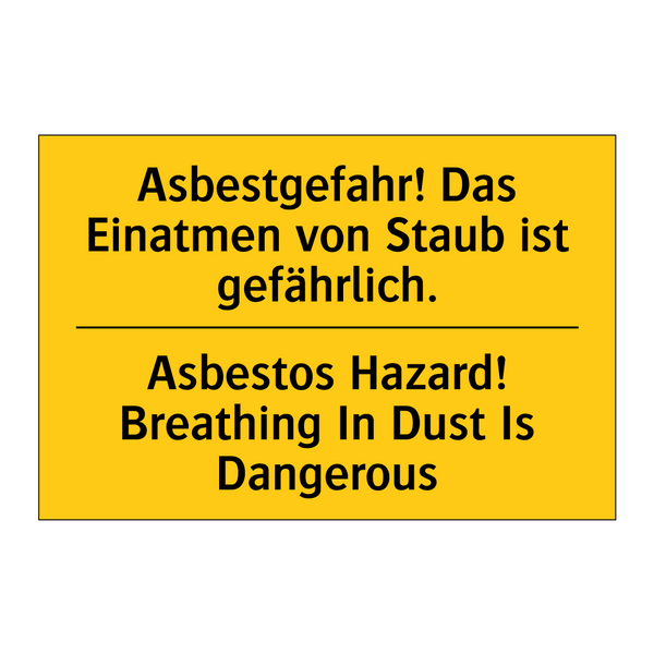 Asbestgefahr! Das Einatmen von /.../ - Asbestos Hazard! Breathing In /.../