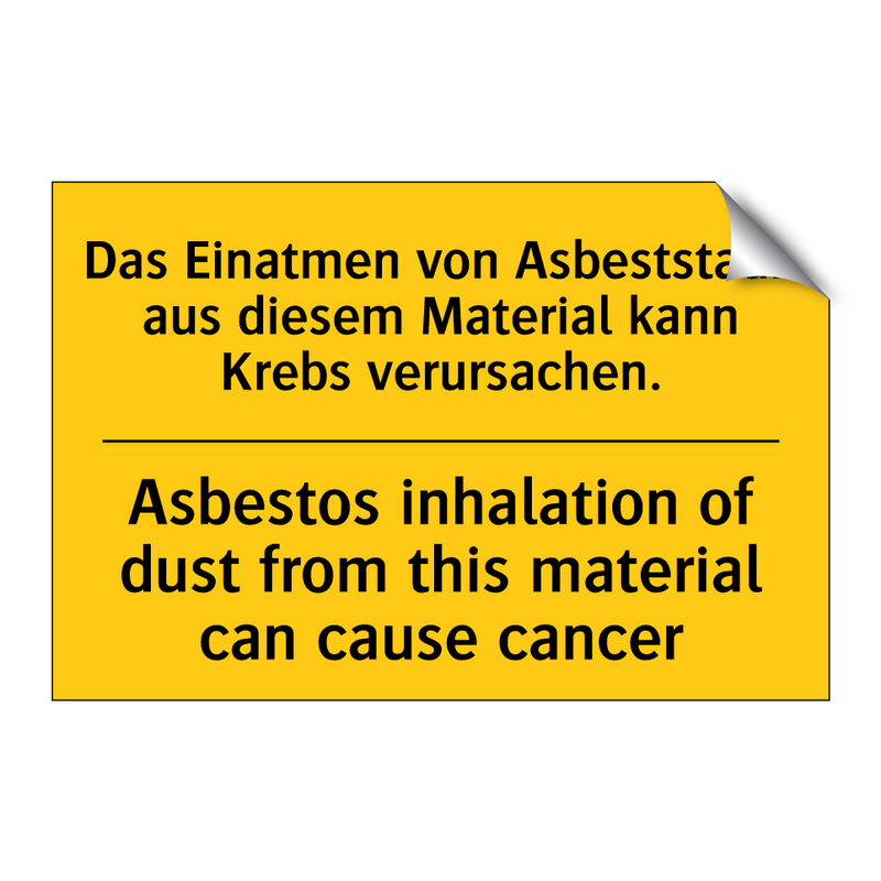 Das Einatmen von Asbeststaub aus /.../ - Asbestos inhalation of dust from /.../