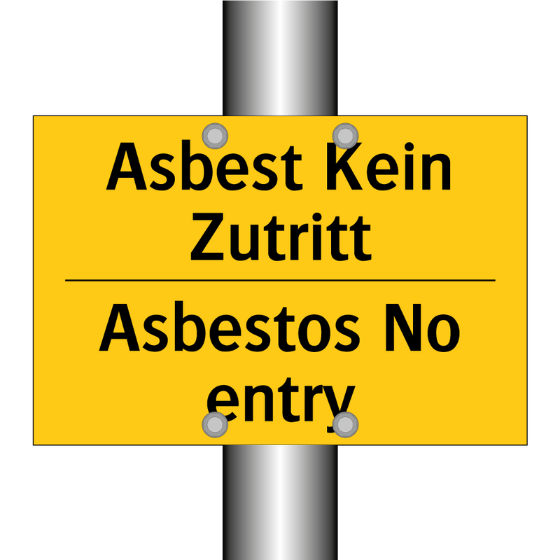 Asbest Kein Zutritt - Asbestos No entry