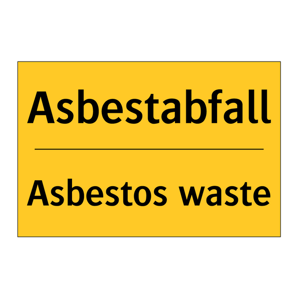 Asbestabfall - Asbestos waste