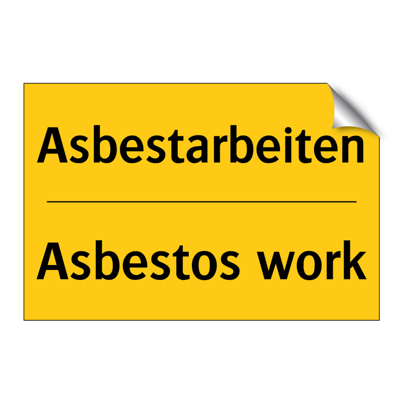 Asbestarbeiten - Asbestos work