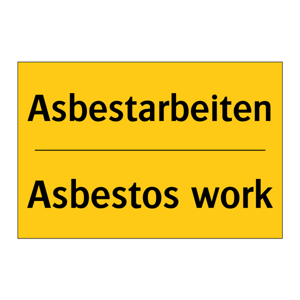 Asbestarbeiten - Asbestos work