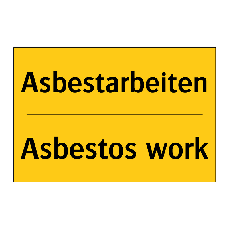 Asbestarbeiten - Asbestos work