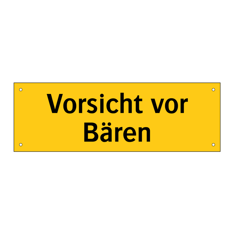 Vorsicht vor Bären