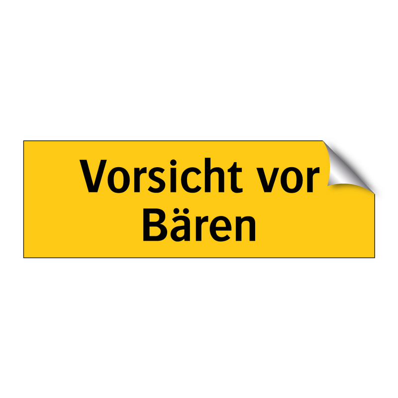 Vorsicht vor Bären