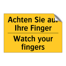 Achten Sie auf Ihre Finger - Watch your fingers
