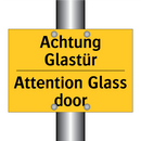 Achtung Glastür - Attention Glass door