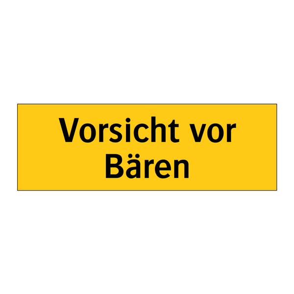 Vorsicht vor Bären