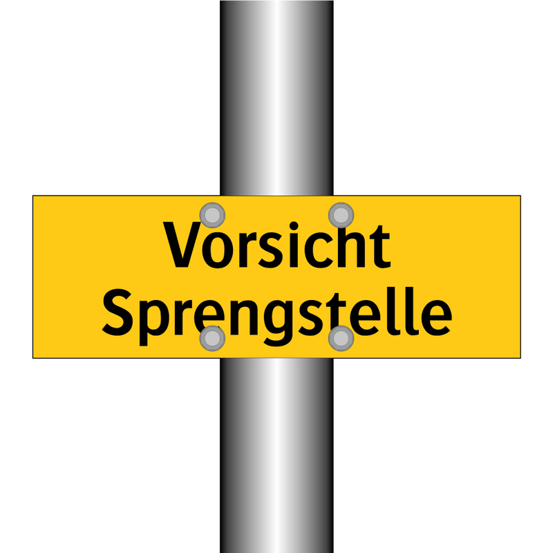 Vorsicht Sprengstelle