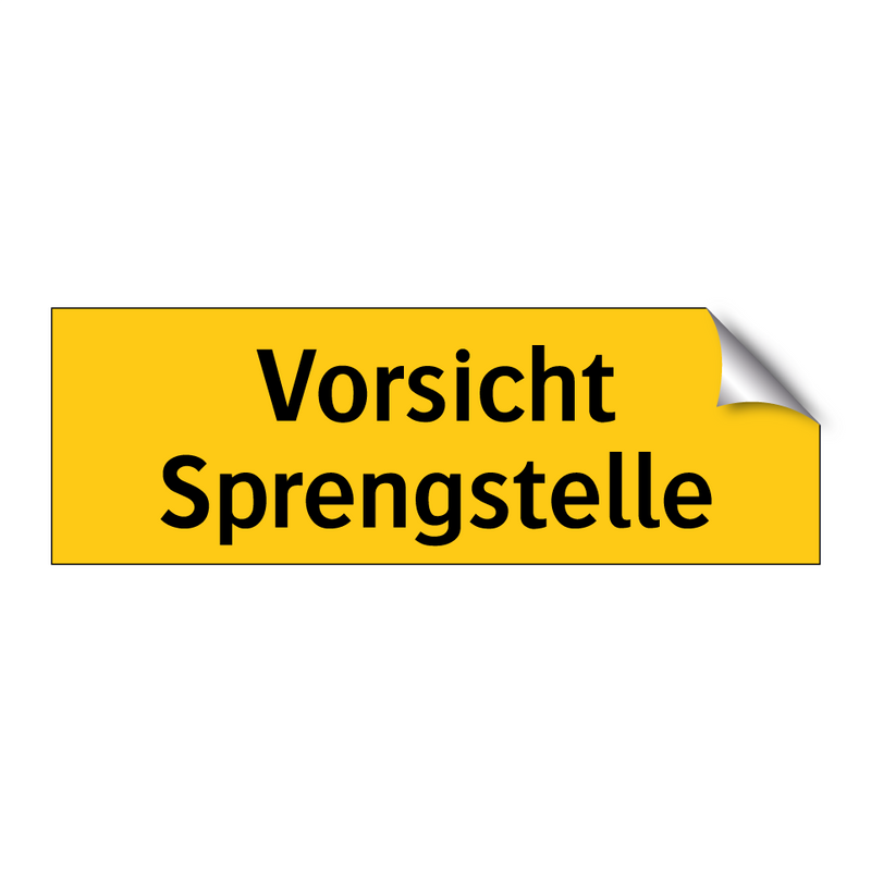 Vorsicht Sprengstelle