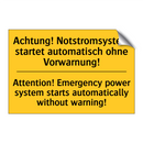 Achtung! Notstromsystem startet /.../ - Attention! Emergency power system /.../