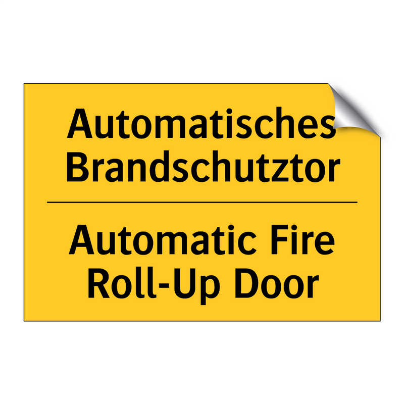 Automatisches Brandschutztor - Automatic Fire Roll-Up Door