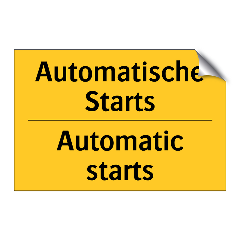 Automatische Starts - Automatic starts
