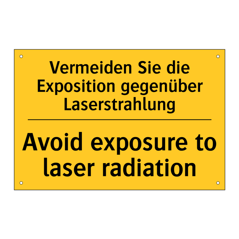 Vermeiden Sie die Exposition gegenüber /.../ - Avoid exposure to laser radiation/.../