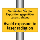 Vermeiden Sie die Exposition gegenüber /.../ - Avoid exposure to laser radiation/.../