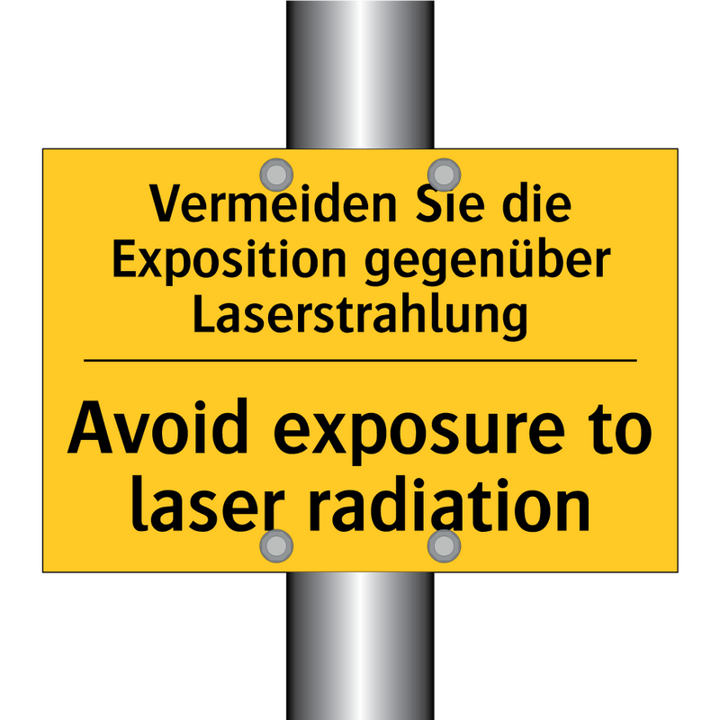 Vermeiden Sie die Exposition gegenüber /.../ - Avoid exposure to laser radiation/.../