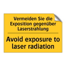 Vermeiden Sie die Exposition gegenüber /.../ - Avoid exposure to laser radiation/.../