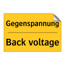 Gegenspannung - Back voltage
