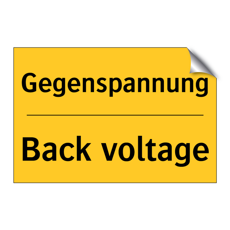 Gegenspannung - Back voltage